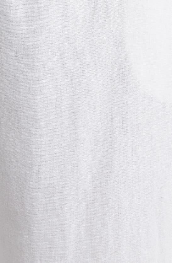 Caslon Tie Waist Wide Leg Crop Linen Blend Pants In White