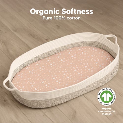 Keababies 2-pack Soothe Fitted Bassinet Sheets In Butterflies