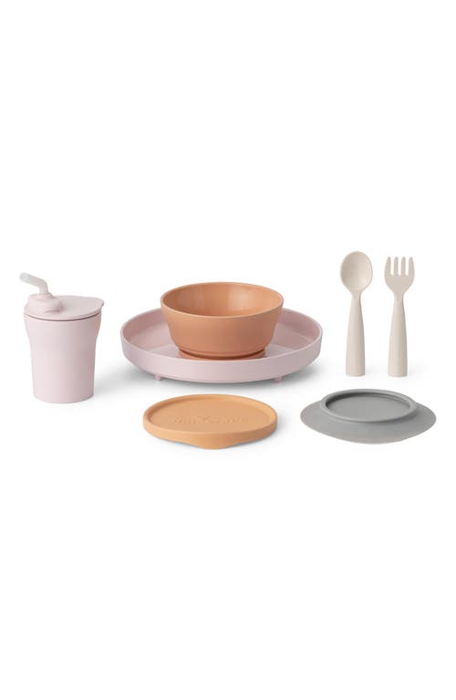 Miniware Little Foodie Dish Set in Cotton Candy/Toffee/Grey at Nordstrom