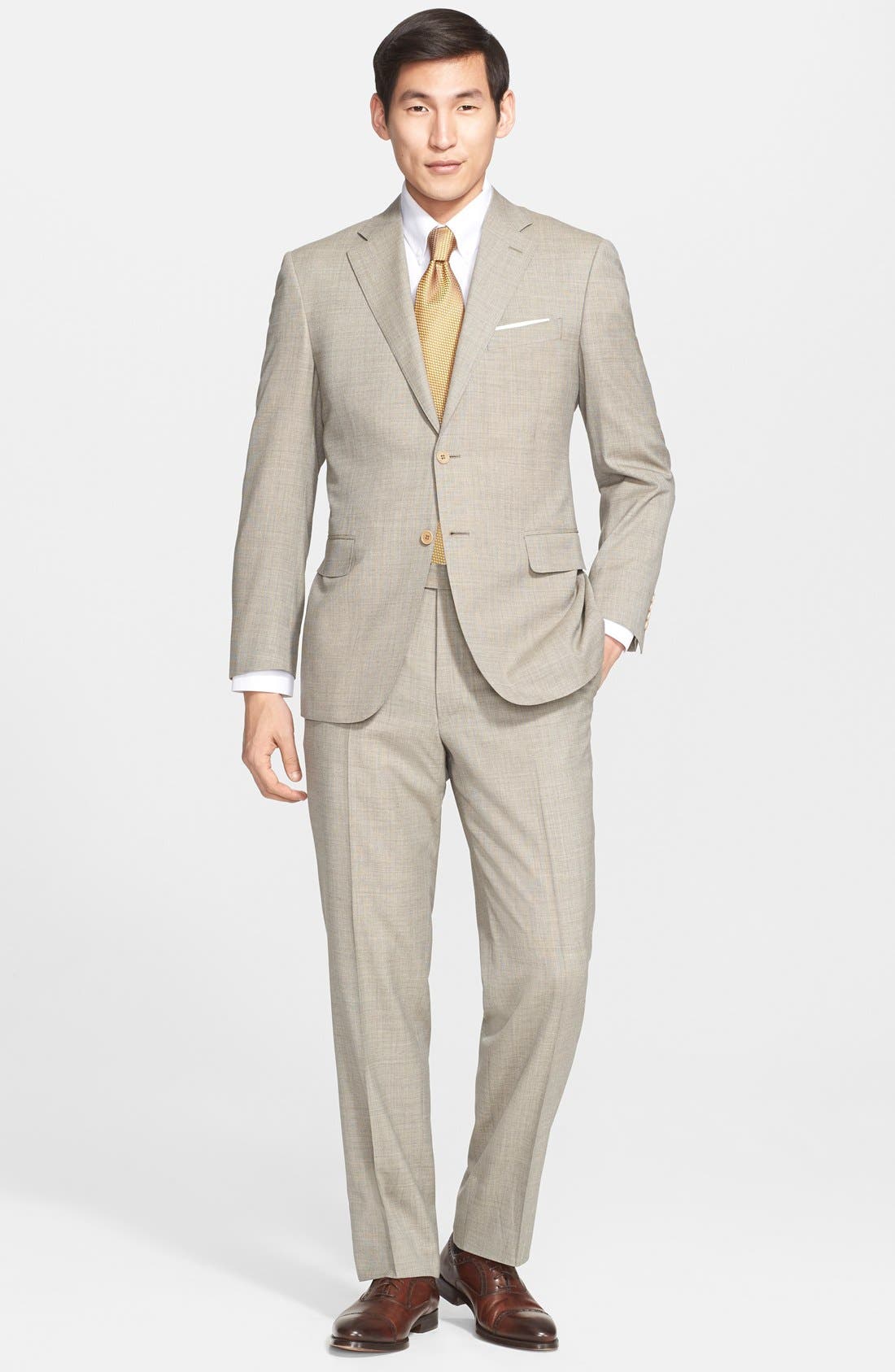 Canali Classic Fit Solid Wool Suit Nordstrom