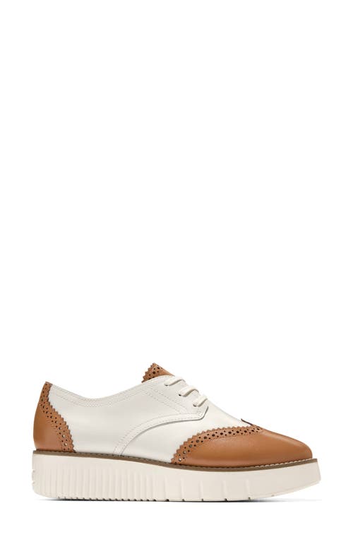 Cole Haan Grand City Platform Oxford In Dark Caramel