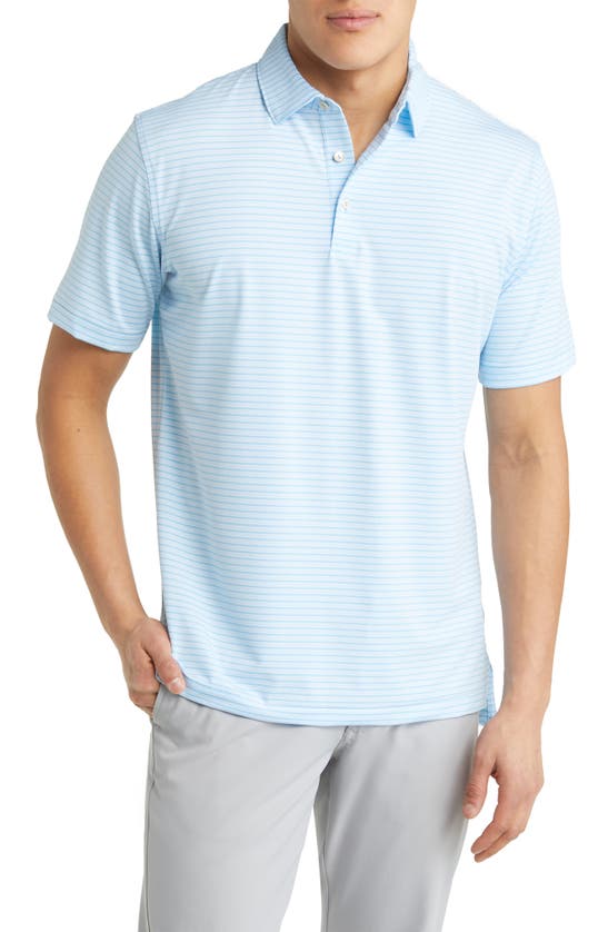 Peter Millar Men's Crafted Miles Performance Jersey Polo Shirt In Seaport Blue