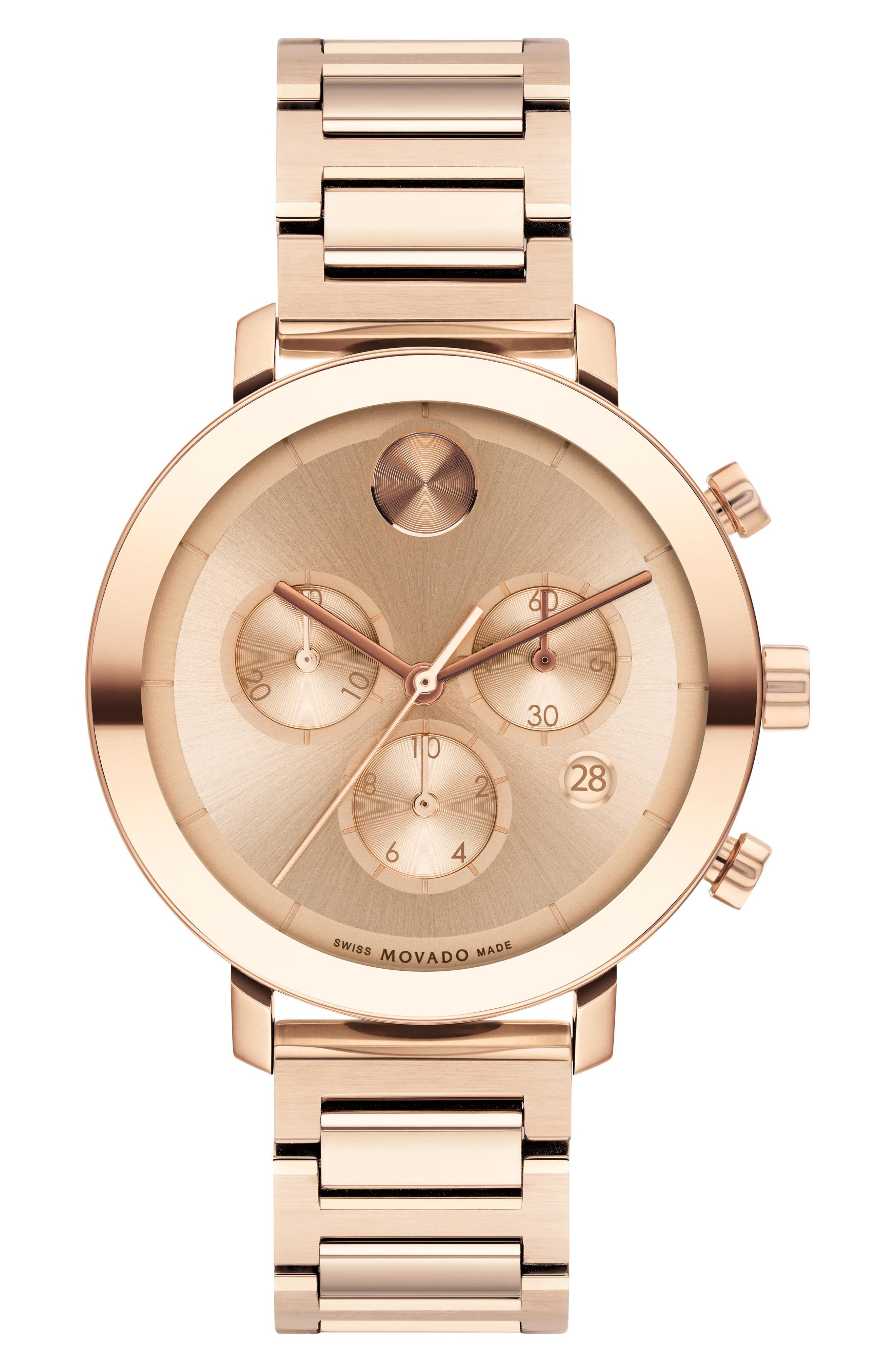 movado rose gold watch nordstrom