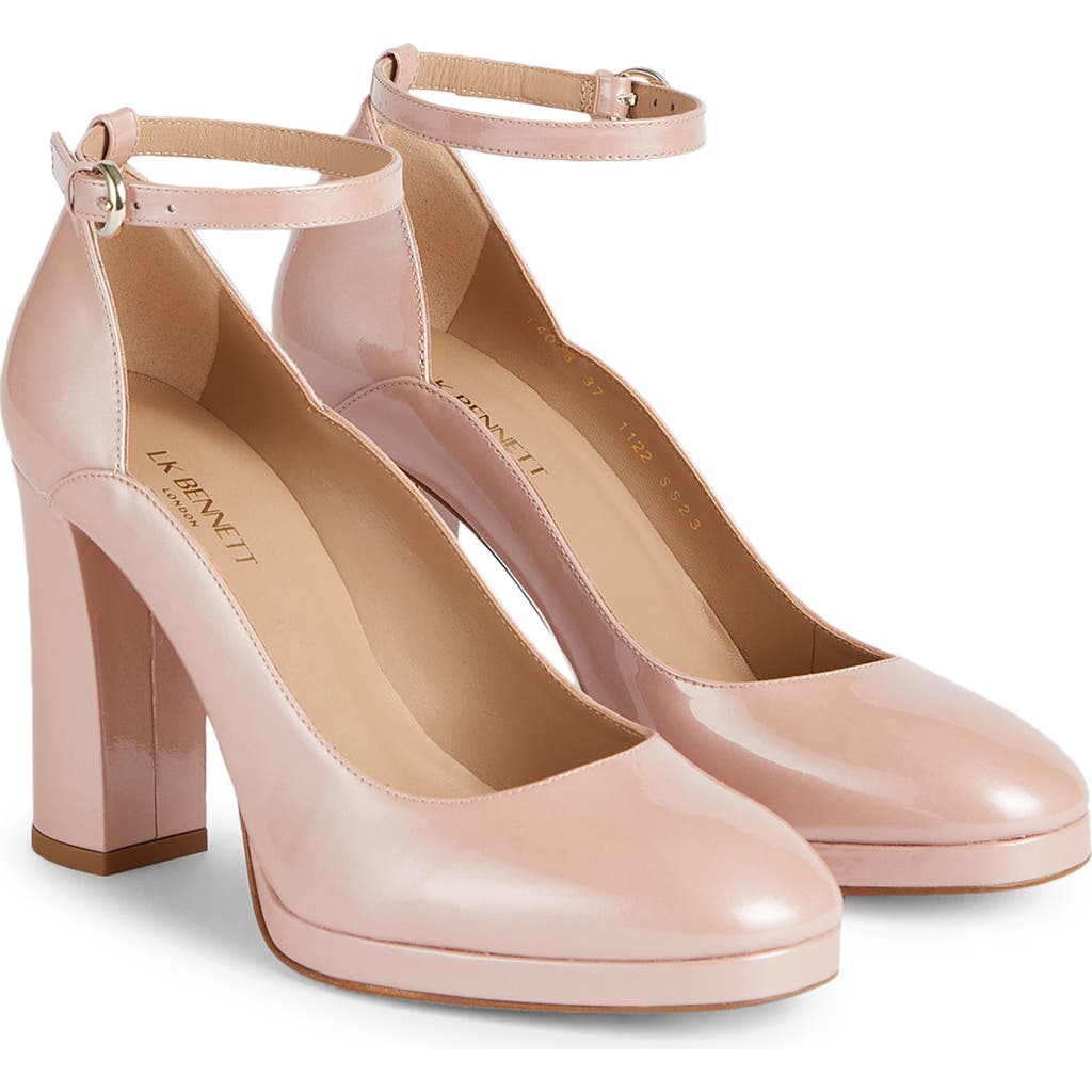 Lk Bennett Raelynn Ankle Strap Pump In Pink