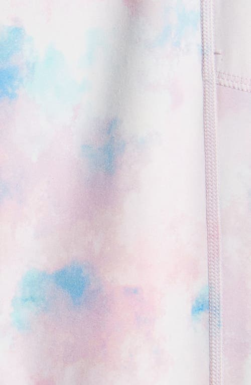 Shop Zella Girl Kids' Favorite High Waist Pocket Leggings In Pink Galactic Clouds Print