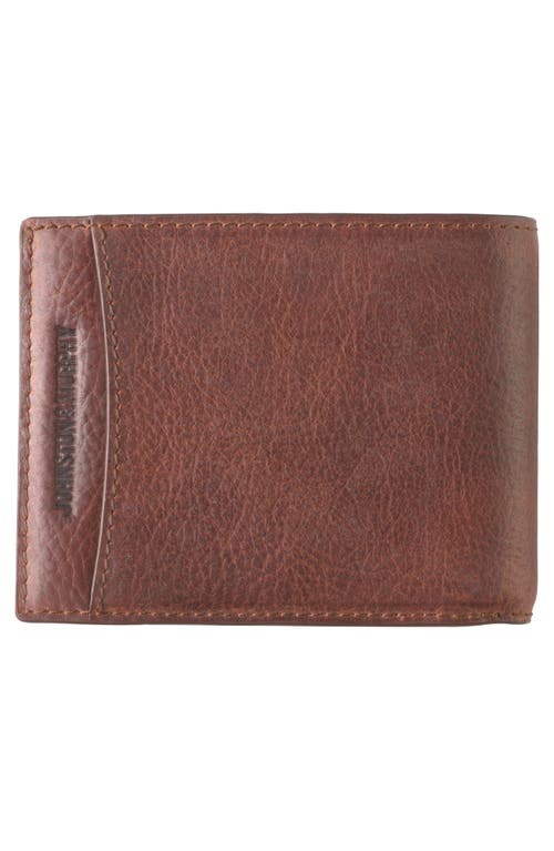 Johnston & Murphy Kingston Leather Bifold Wallet In Mahogany