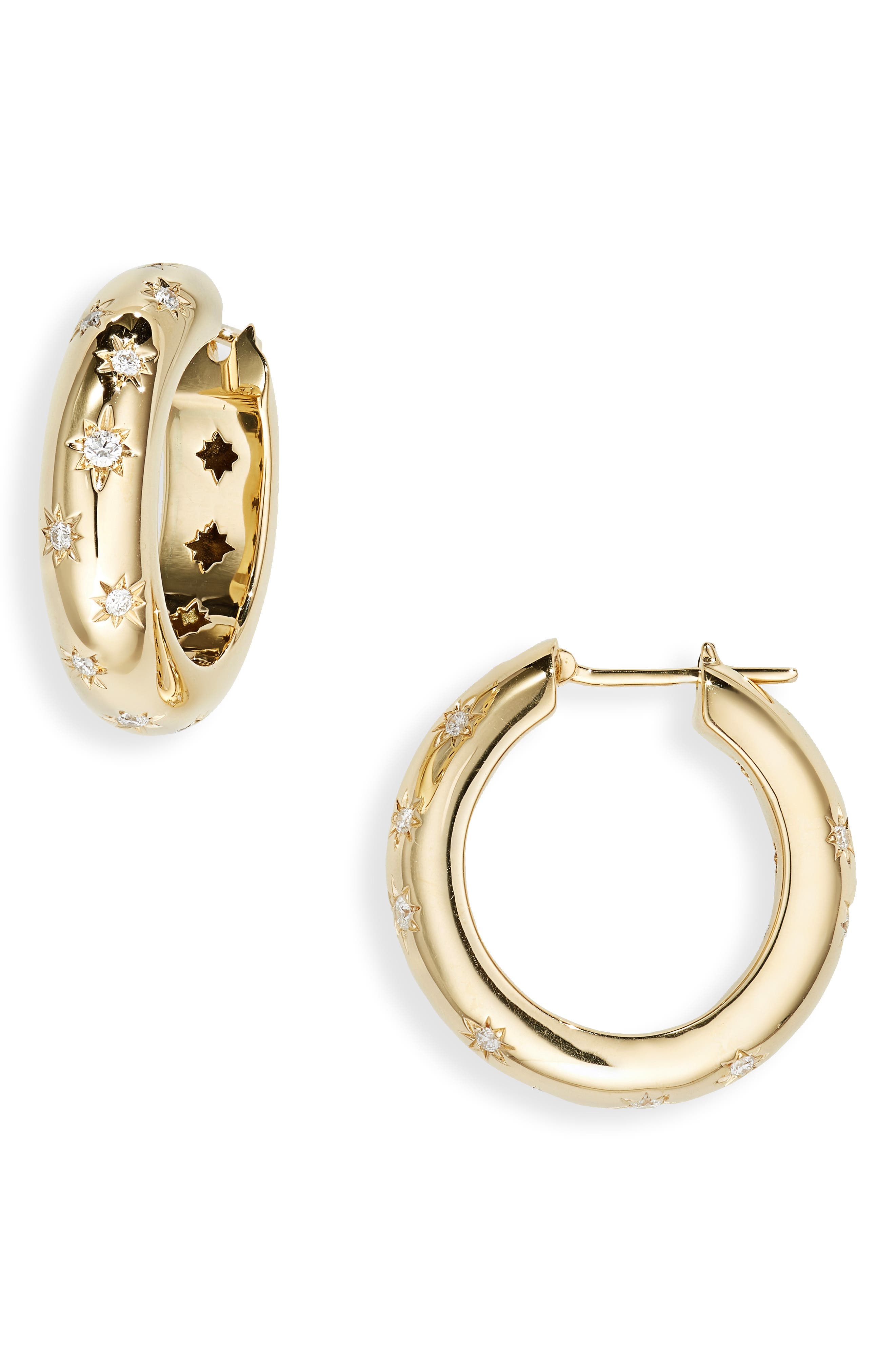 nordstrom diamond hoop earrings