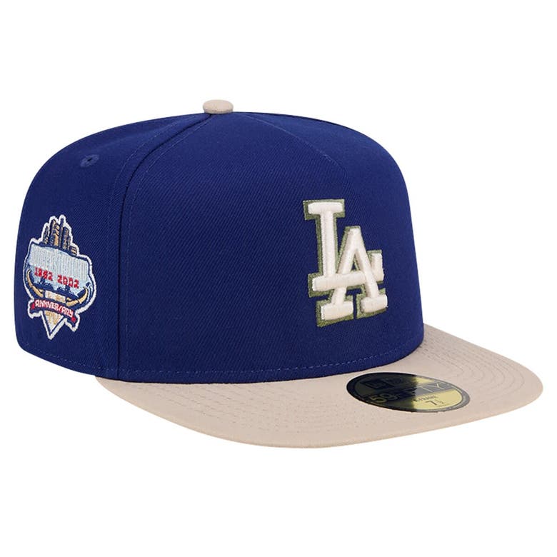 Shop New Era Royal Los Angeles Dodgers Canvas A-frame 59fifty Fitted Hat