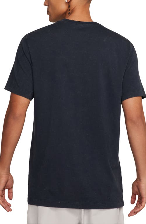 Shop Nike Sportswear Embroidered Logo T-shirt In Obsidian