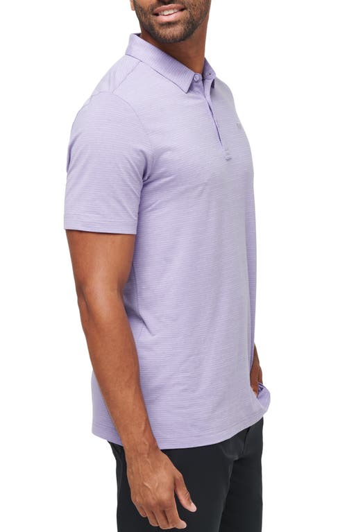 Shop Travismathew The Heater Solid Short Sleeve Performance Polo In Heather Imperial