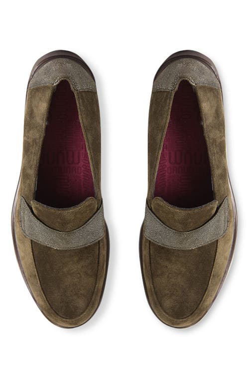 Shop Munro Geena Loafer In Herb Suede