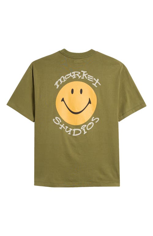 Shop Market Smiley® Arc Graphic T-shirt In Kelp