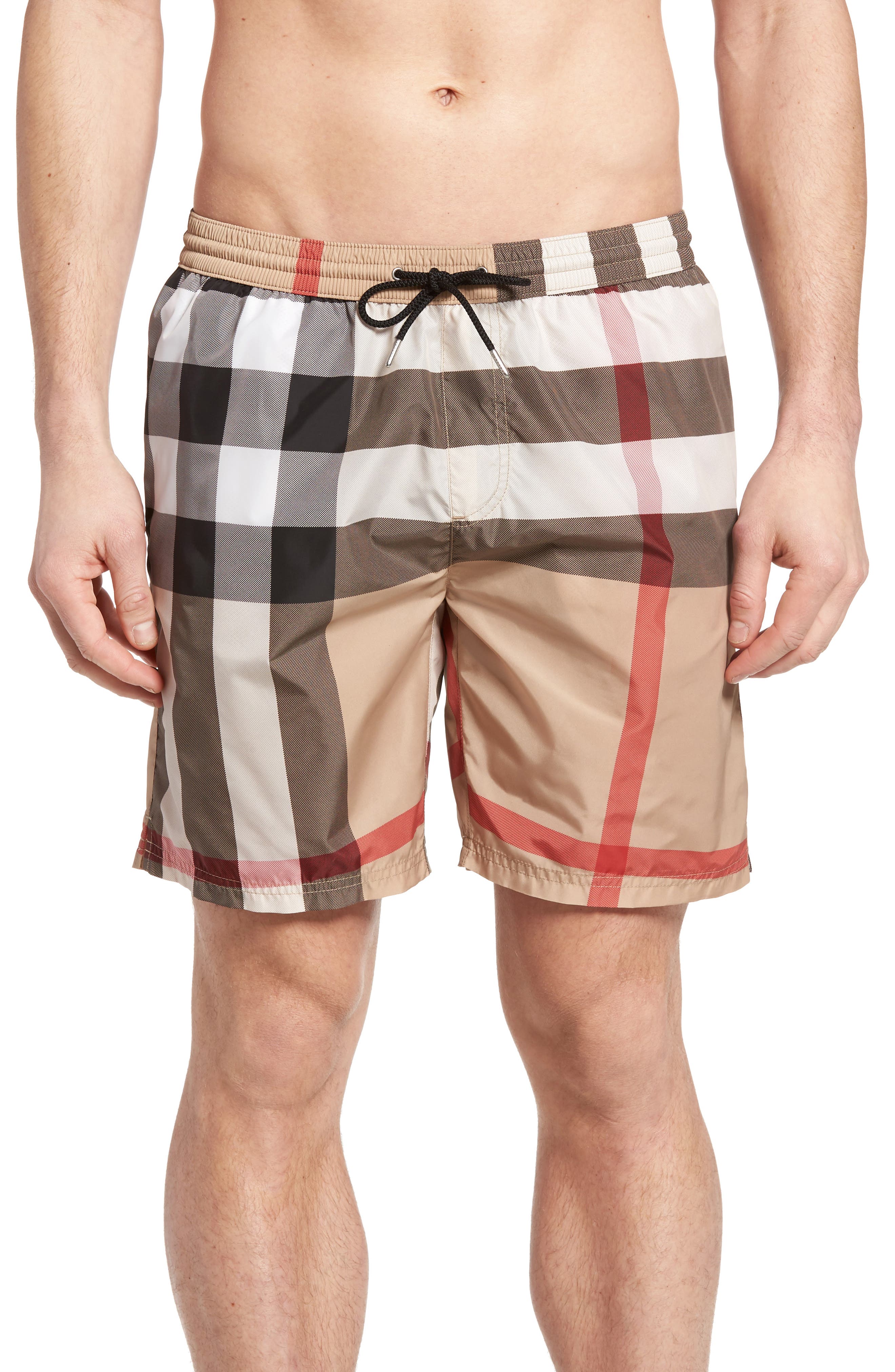 Burberry Gowers Abmiz Check Swim Trunks Nordstrom