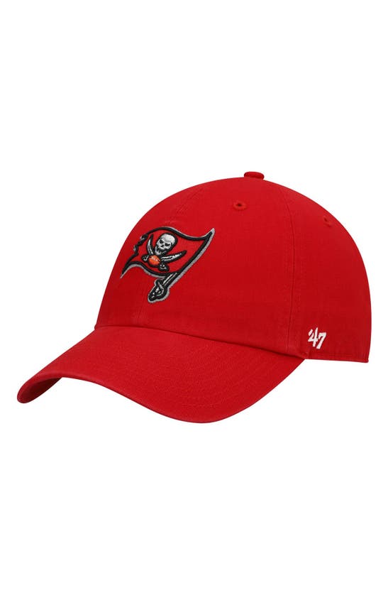 Lids Tampa Bay Buccaneers '47 Primary Logo Clean Up Adjustable Hat - Red