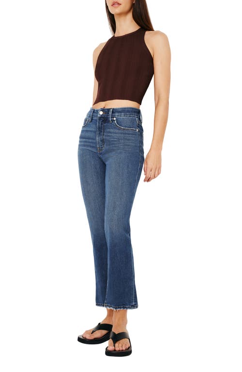 GOOD AMERICAN GOOD AMERICAN GOOD LEGS DISTRESSED CROP FLARE JEANS