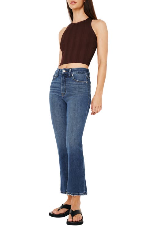 Shop Good American Good Legs Distressed Crop Flare Jeans In Indigo590