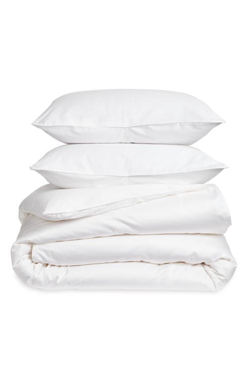 Nordstrom 400 Thread Count Sateen Duvet Cover & Shams Set in White at Nordstrom, Size Twin