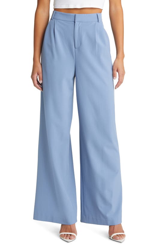 Open Edit Wide Leg Suit Trousers In Blue Infinity