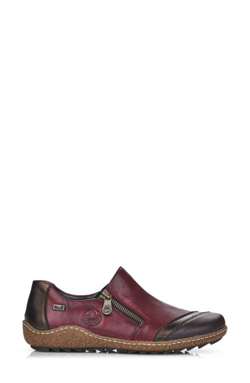 Rieker Liv 71 Zip-up Sneaker In Havanna/antik/vino