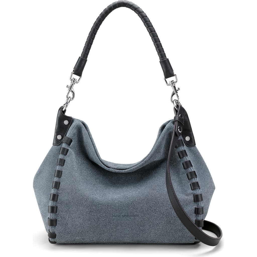 Aimee Kestenberg Zen Leather Hobo In Denim Leather