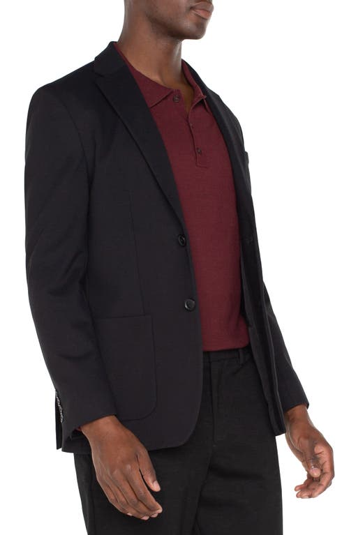 Shop Liverpool Double Vent Knit Blazer In Black