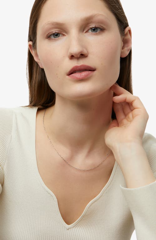 Ana Luisa Gold Paperclip Chain Necklace In White Gold