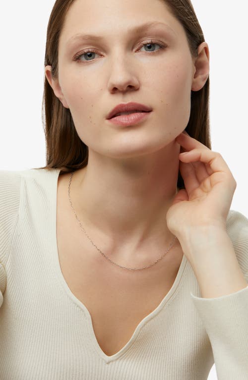 Shop Ana Luisa Gold Paperclip Necklace In White Gold