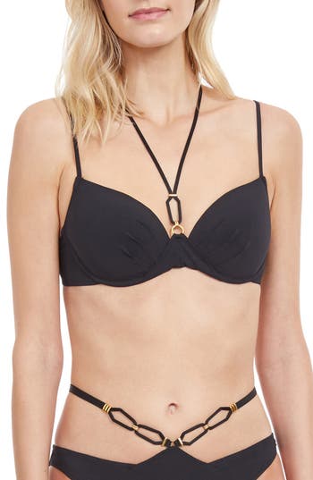 Shop Gottex Underwire Bikini Top In Black