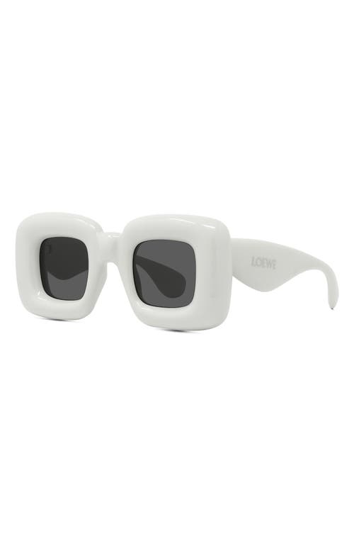 Shop Loewe Injected 41mm Square Sunglasses In Grey/smoke