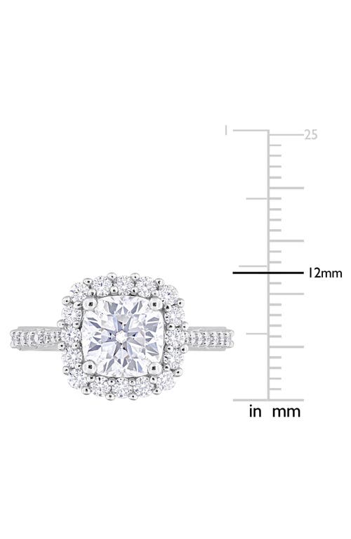 Delmar Dew Cushion Cut Moissanite Ring In White/silver