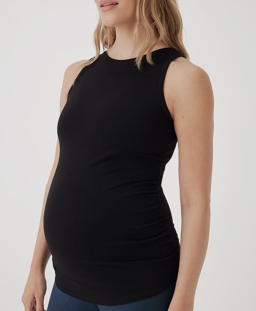 Pact Organic Maternity Everyday Tank In Black
