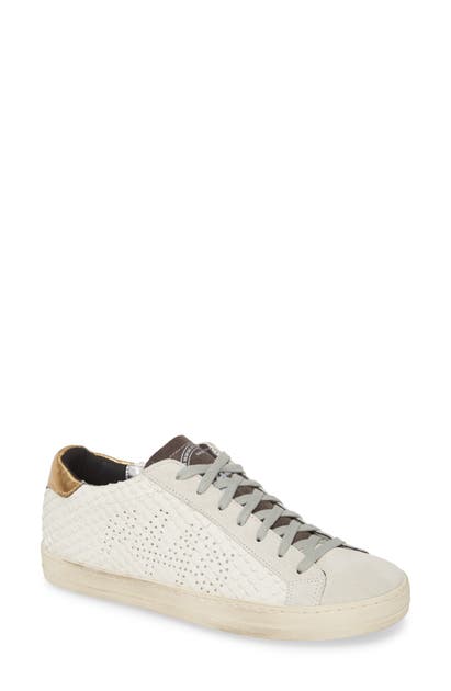 Click to view more detailed imagery on our partner's website P448 John Low Top Sneaker In White/ Gold