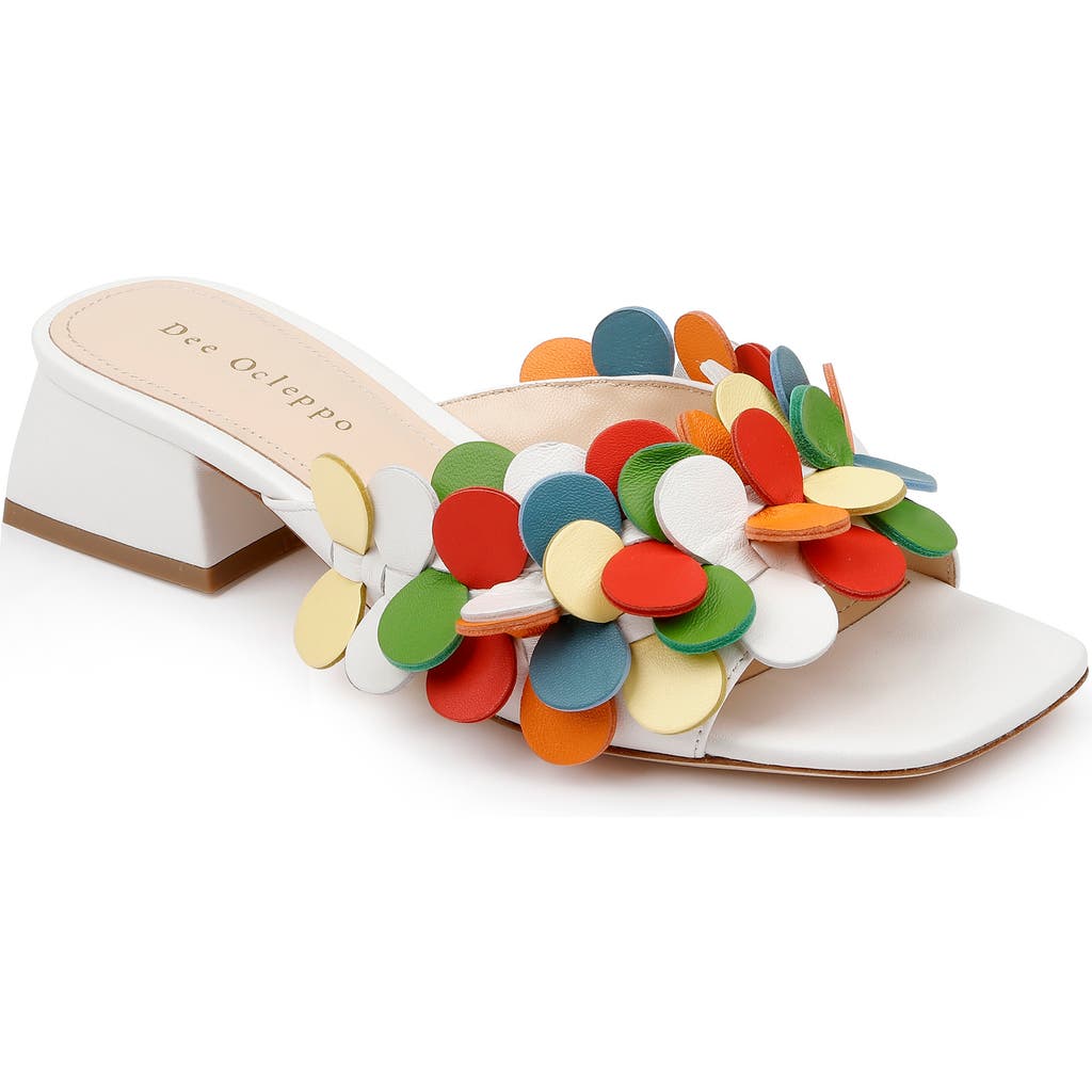 Dee Ocleppo Women's Japan Leather Block Heel Sandals In Multi Red