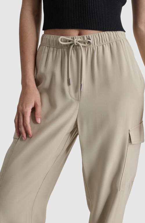 Shop Dkny Carrot Drawstring Cargo Pants In Trench