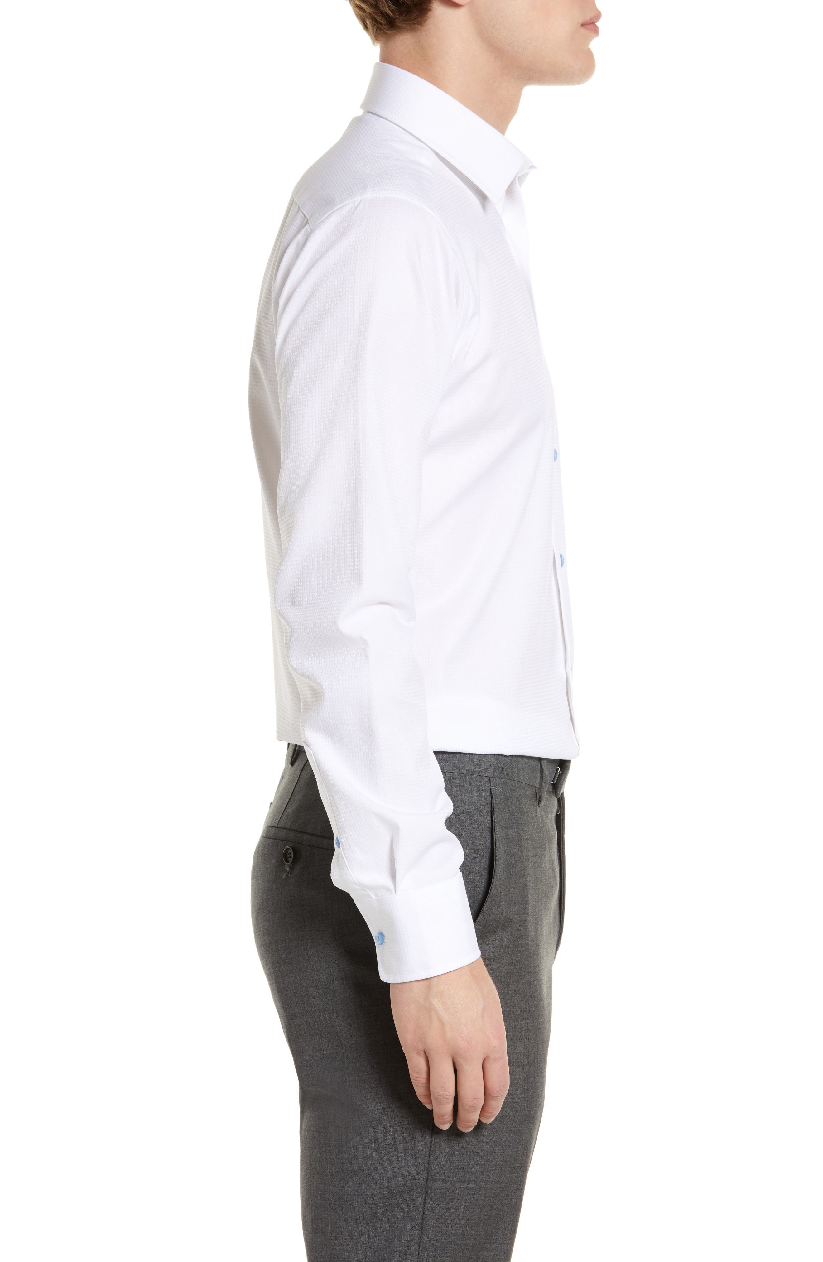 David Donahue Slim Fit Textured Dobby 