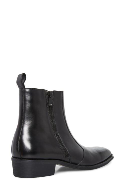 Steve Madden Men's Hyphen Side-zip Leather Dress Boot In Black