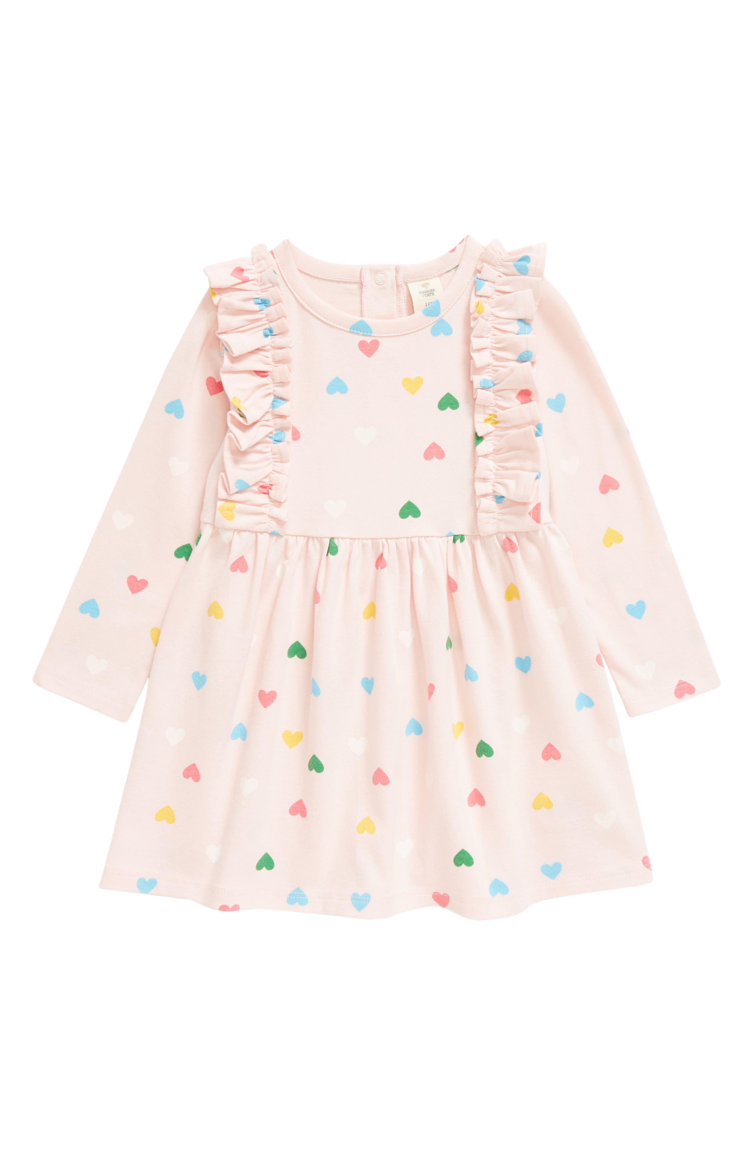 Kid Girl Colorful Heart Print Long-sleeve Dress