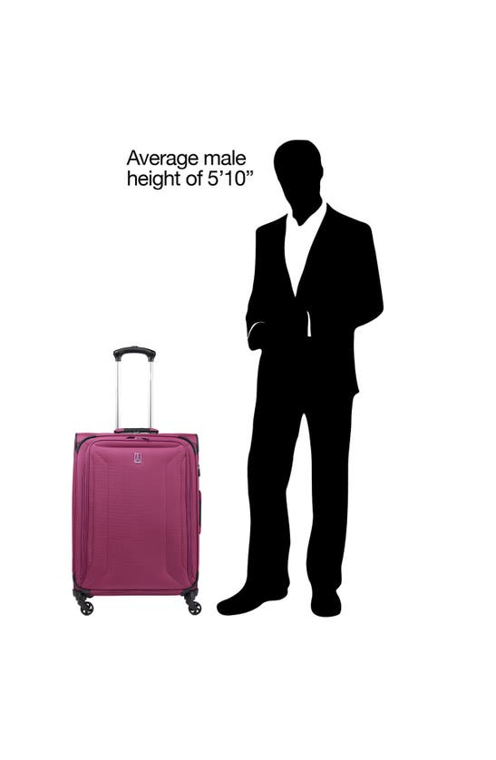 Shop Travelpro Pilot Air™ 2 Expandable 25" Spinner Suitcase In Dark Magenta