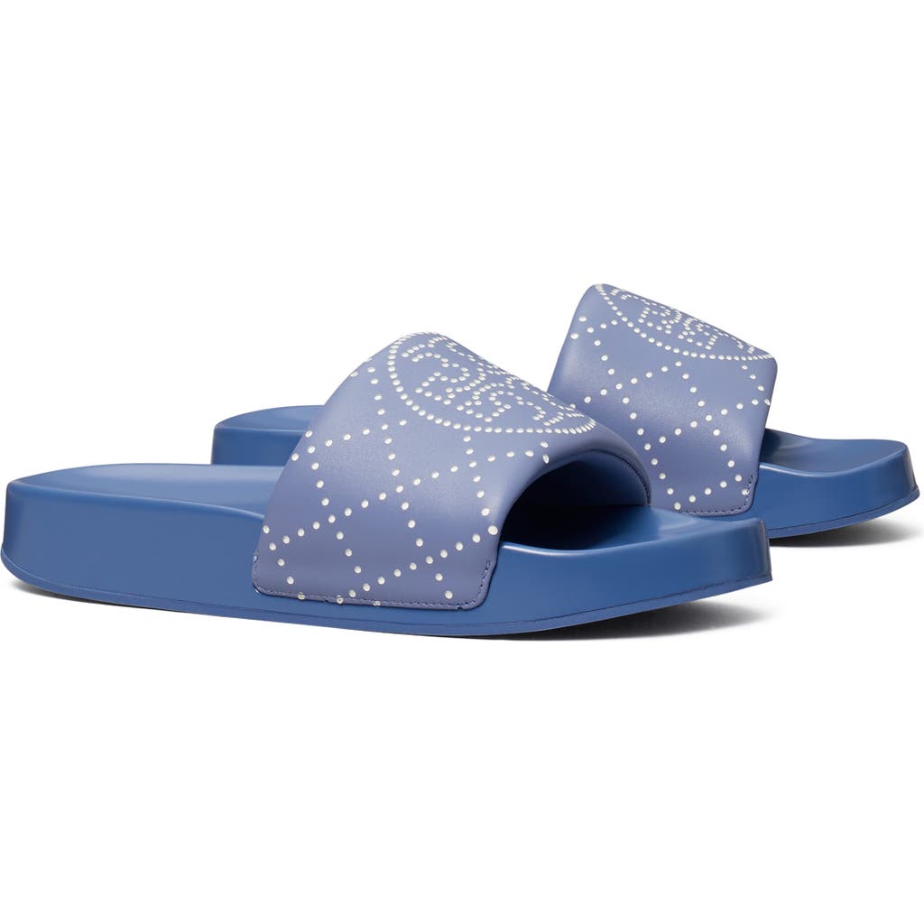 Shop Tory Burch Doublet Slide Sandal In Saphire/jeans Blue
