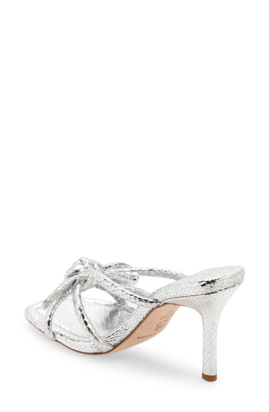 Shop Loeffler Randall Margi Bow Slide Sandal In Silver