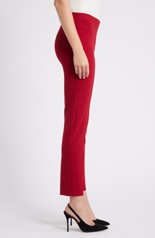 Shop Anne Klein Hollywood Waist Slim Fit Pants In Titian Red