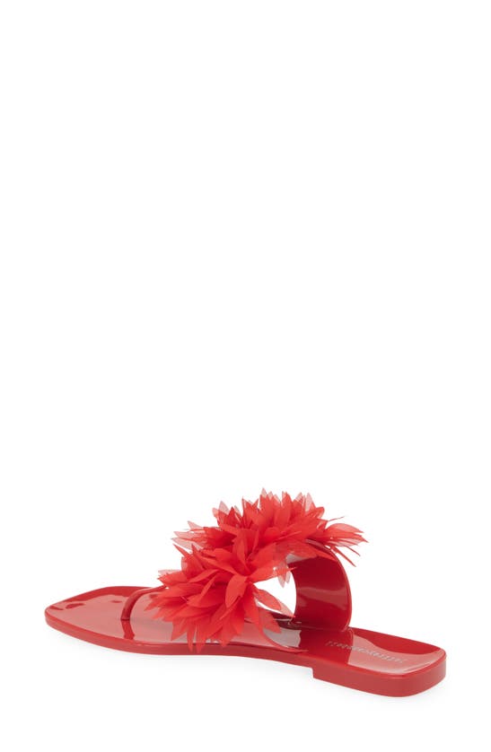 Shop Jeffrey Campbell Pollinate T-strap Sandal In Red Shiny