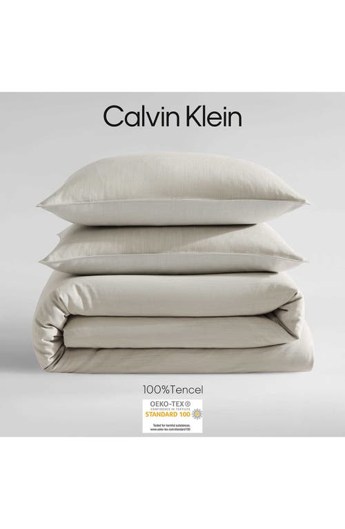 Shop Calvin Klein Reversible Tencel® Lyocell Duvet Cover & Sham Set In Beige/tan