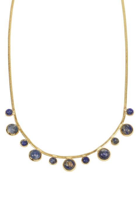 Lapis Lazuli Station Necklace