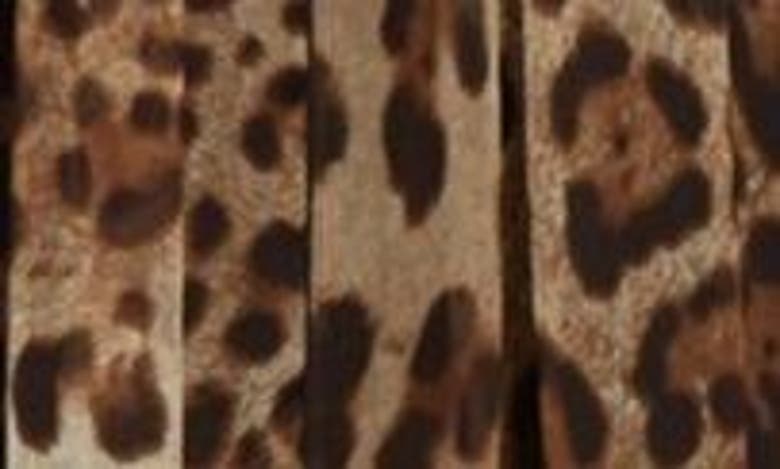 Dolce & Gabbana Leopard-print Halterneck Silk Gown In Hy13m Leo New