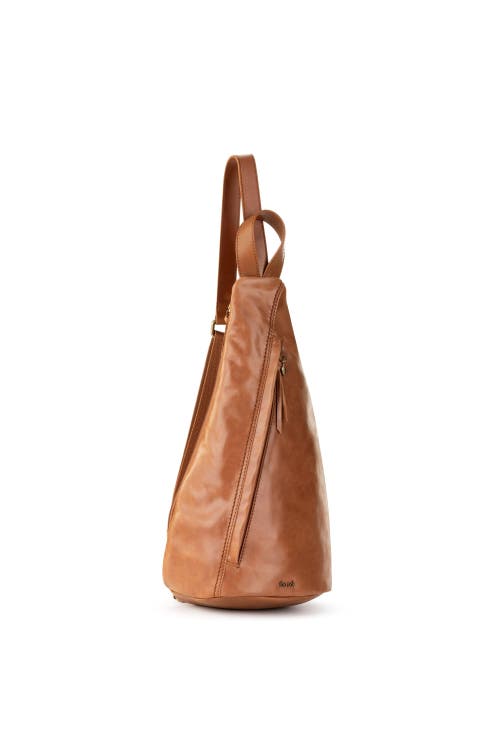 The Sak Geo Leather Sling Backpack In Tobacco