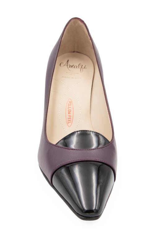 Amalfi By Rangoni Ibis Pump In Eggplant Black Glove Patent