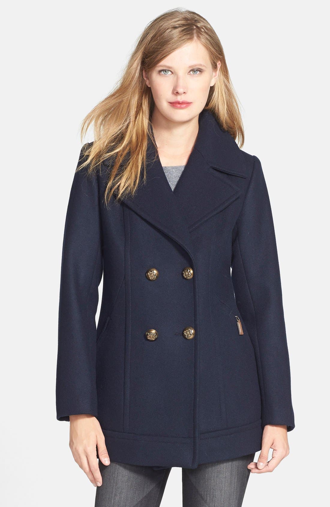 Pendleton Double Breasted Wool Blend Peacoat Nordstrom