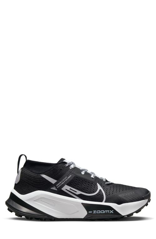 Nike ZoomX Zegama Trail Running Shoe in Black/White at Nordstrom, Size 6