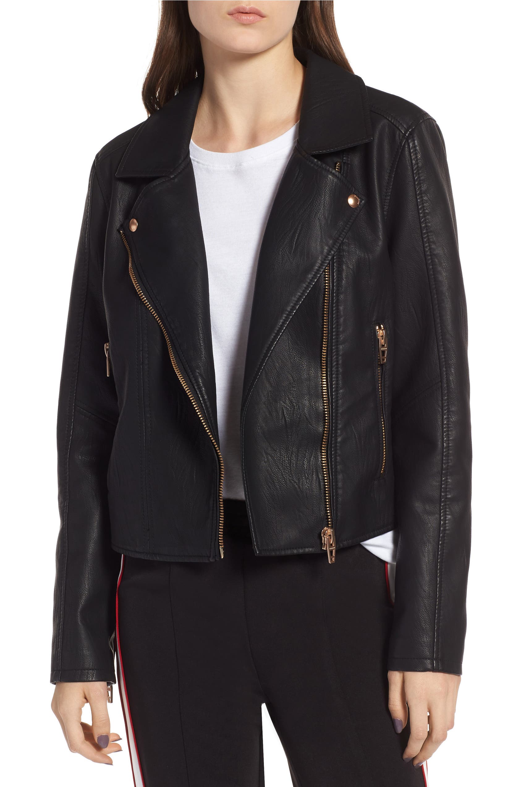 Meant To Be Moto Jacket With Removable Hood